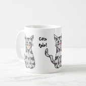Katten regeren koffiemok (Voorkant links)