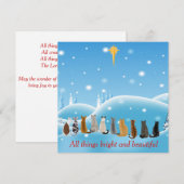 Katten Religieuze ster Alle dingen Dieren Feestdagenkaart (Voorkant / Achterkant)