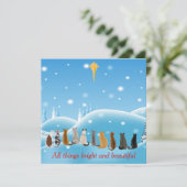 Katten Religieuze ster Alle dingen Dieren Feestdagenkaart (Staand voorkant)