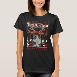 Katten Rendier Geweien Hoofdband Lelijke Kerst T T-shirt