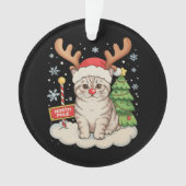 Katten Rendier Geweien Kerstboom Kerst Vakantie Ornament (voorkant)