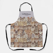 Katten Retro Paars Schort (Voorkant)