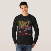 Katten Rides Red Truck Kerstmis Pajama T-shirt (Voorkant volledig)