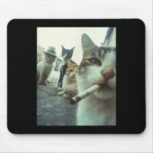 Katten roken grappige gangster katten grappige mem muismat