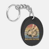 Katten Rollen Vette Sigaretten Grappig Sleutelhanger (Voorkant Links)