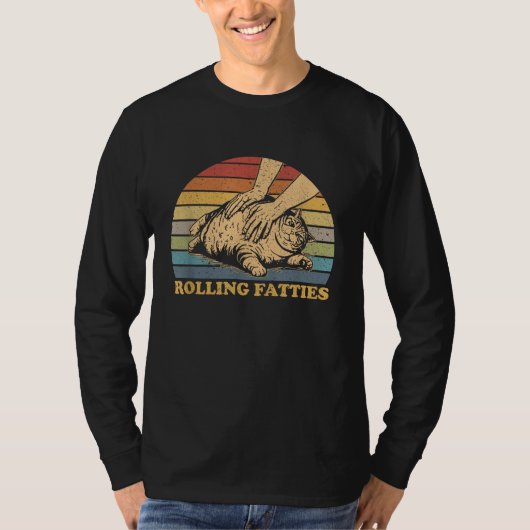 Katten Rollen Vette Sigaretten Grappig T-shirt (Voorkant)