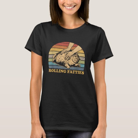 Katten Rollen Vette Sigaretten Grappig T-shirt (Voorkant)