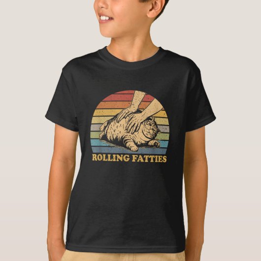 Katten Rollen Vette Sigaretten Grappig T-shirt (Voorkant)