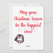 Katten rond Cozy Hearth met Fire kerstkaart (Achterkant)