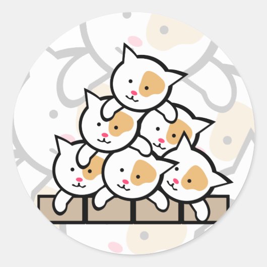 Katten Ronde Sticker (Voorkant)