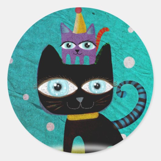 Katten Ronde Sticker (Voorkant)