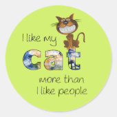 Katten Ronde Sticker (Voorkant)