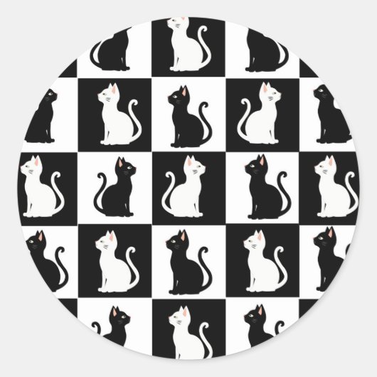 katten ronde sticker (Voorkant)