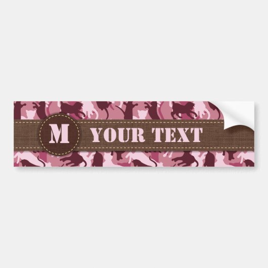 Katten Roze Camouflage Bumpersticker (Voorkant)