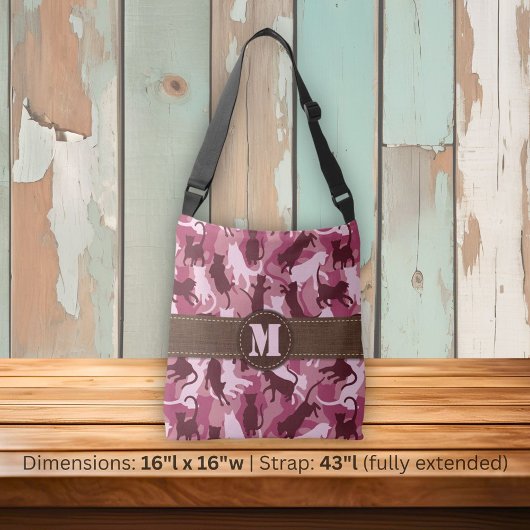 Katten Roze Camouflage Crossbody Tas