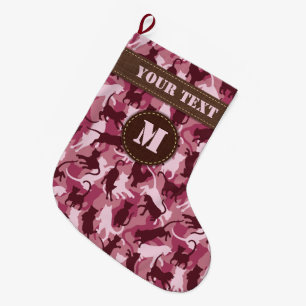 Katten Roze Camouflage Grote Kerstsok
