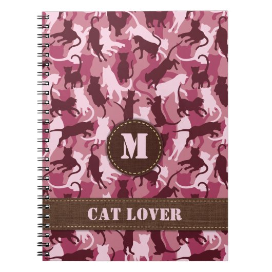 Katten Roze Camouflage Notitieboek (Voorkant)
