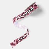 Katten Roze Camouflage Satijnen Lint (Achterkant)