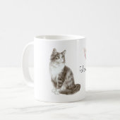 Katten Roze Vlinder Dromen Koffiemok (Voorkant links)