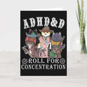 Katten Rpg Gamer Rollen Voor Concentratie D20 Dobb Kaart