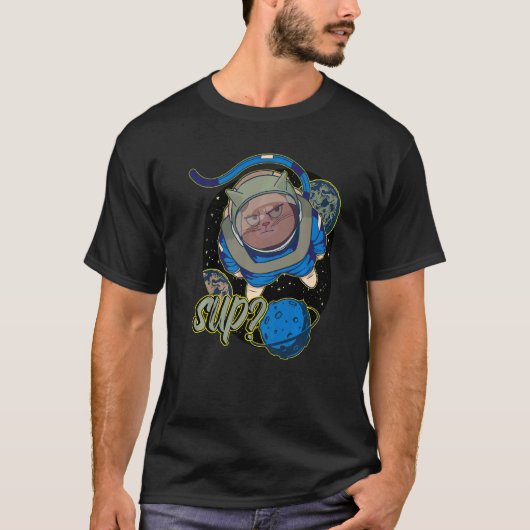 Katten Ruimte Astronaut T-shirt (Voorkant)
