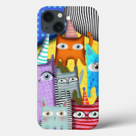 Katten Rupydetequila Art iPhone 13 Hoesje