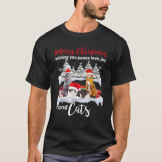 Katten santa in Sneeuwwinter Kerstmis340 T-shirt