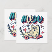 Katten Schaatsen Miauw (Voorkant / Achterkant)