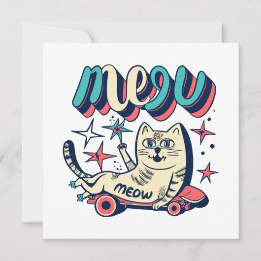 Katten Schaatsen Miauw (Voorkant)