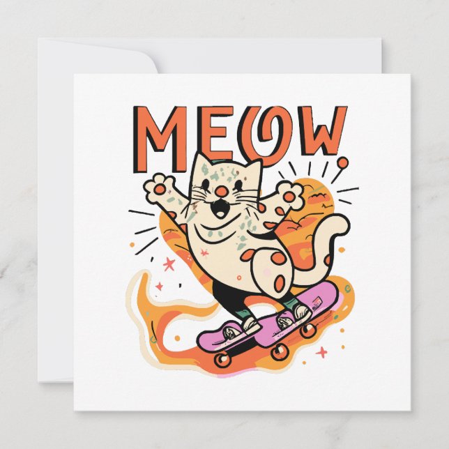 Katten Schaatsen Miauw (Voorkant)
