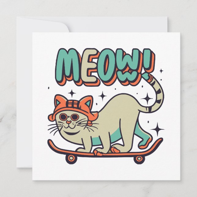 Katten Schaatsen Miauw (Voorkant)
