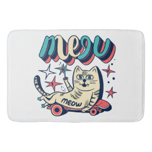 Katten Schaatsen Miauw Badmat