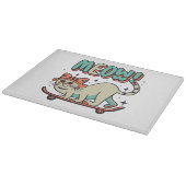 Katten Schaatsen Miauw Snijplank (Hoek)
