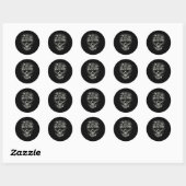 Katten Schedel Kitten Goth Alt Punk Weirdcore Ronde Sticker (Vel)