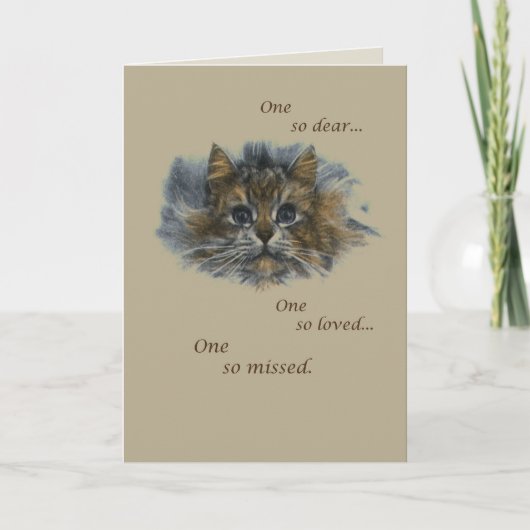 Katten schets condoleance kaart (Voorkant)