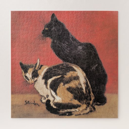Katten, schilderij van Theophile Steinlen, Legpuzzel (Verticaal)