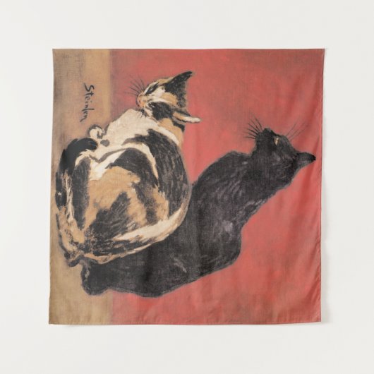 Katten, schilderij van Theophile Steinlen, Wandkleed (Voorkant (horizontaal))