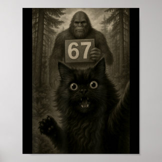 Katten Selfie 67 Meme Zes Zeven Grappige Bigfoot Poster