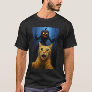 Katten Selfie Halloween Pompoen Samhain Grappige K T-shirt