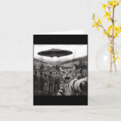 Katten Selfie Mensen die een buitenaardse grappige Kaart (Gele Bloem)