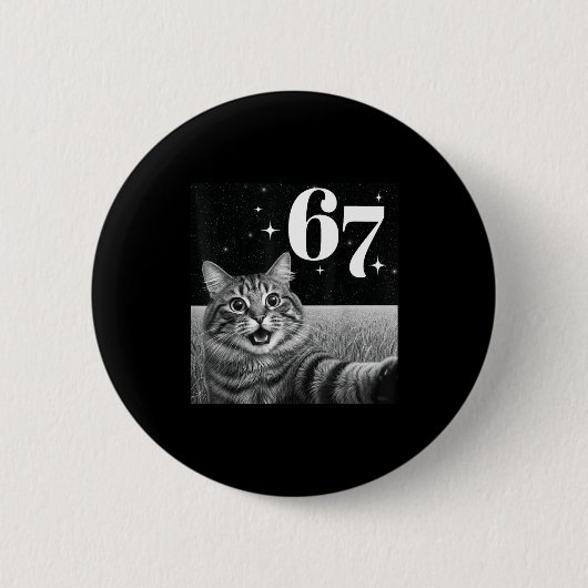 Katten Selfie Met 67 Meme Grappige Katten Grafisch Ronde Button 5,7 Cm (Voorkant)