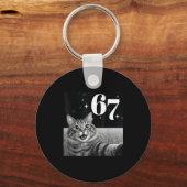 Katten Selfie Met 67 Meme Grappige Katten Grafisch Sleutelhanger (Voorkant)