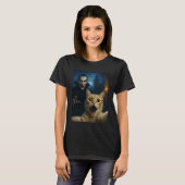 Katten selfie met een vampier Grappige kat T-shirt (Voorkant volledig)
