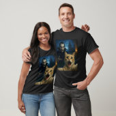 Katten selfie met een vampier Grappige kat T-shirt (Unisex)