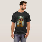 Katten selfie met kerstman - Grappige Kittens Kers T-shirt (Voorkant volledig)