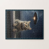 Katten Selfie UFO Legpuzzel Grappige Alien (Horizontaal)