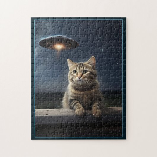 Katten Selfie UFO Legpuzzel Grappige Alien (Verticaal)