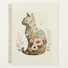 Katten Silhouet Bloem Boho Wilde Bloem Planner