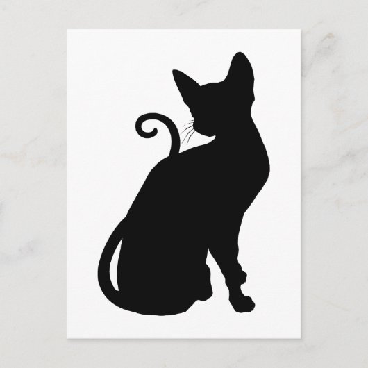 Katten Silhouet Briefkaart (Voorkant)