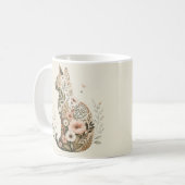 Katten Silhouet Mok Bloem Boho Wilde Bloemen (Voorkant links)